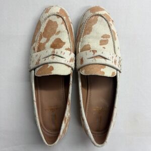 Sam Edelman Loraine Loafers Cow Print Haircalf Leather Flats Womens 7.5